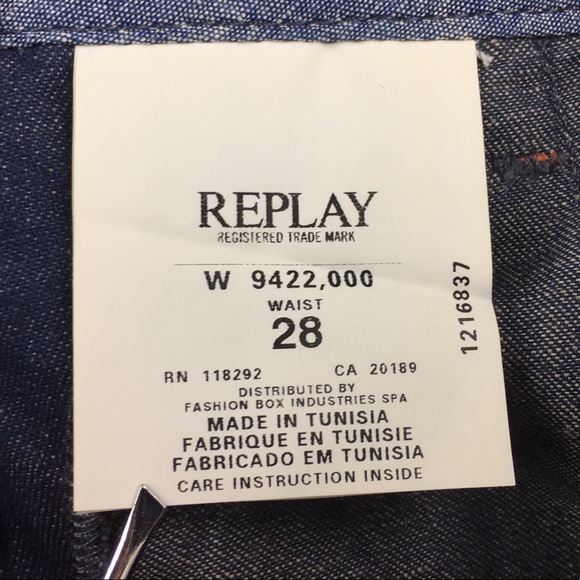 💙Replay denim embroidered ruffle skirt size 28 - Picture 7 of 7